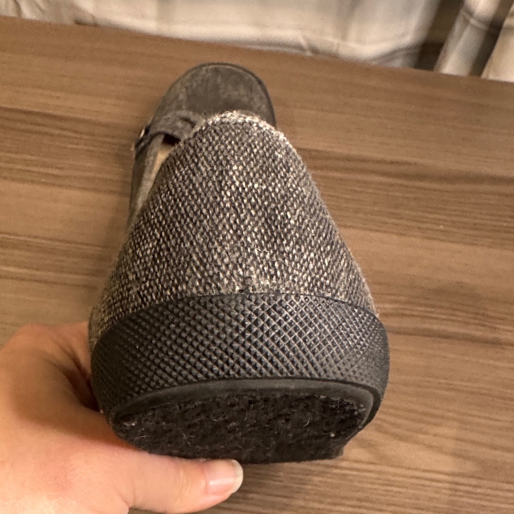 Massimo Gray Denim Flats with Black Sole - Picture 9 of 9